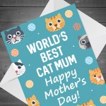 Funny Mothers Day Card From The Cat Witty Humour Worlds Best