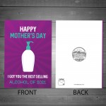 Funny Happy Mother's Day Card For Mum Joke Alcohol Lockdown