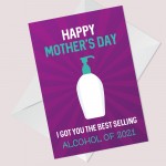 Funny Happy Mother's Day Card For Mum Joke Alcohol Lockdown