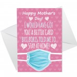 Mothers Day Card For Mum Lockdown Design Funny Card Daughter