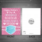 Mothers Day Card For Mum Lockdown Design Funny Card Daughter