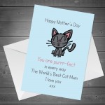 Funny Mothers Day Card For Cat Lover PURRFECT Cat Mum Joke