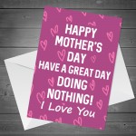 Mothers Day Card From Son Daughter Funny Lockdown Joke Card