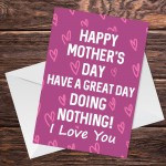 Mothers Day Card From Son Daughter Funny Lockdown Joke Card