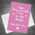 Funny Joke Mothers Day Card For Mum From Son Daughter Rude