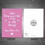 Funny Joke Mothers Day Card For Mum From Son Daughter Rude