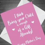 Funny Joke Mothers Day Card For Mum From Son Daughter Rude