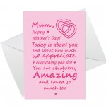 Cute Mothers Day Card From Daughter Son Mum Poem Love