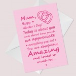 Cute Mothers Day Card From Daughter Son Mum Poem Love