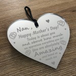 Mothers Day Gift For Nan Engraved Heart Special Nan Quote