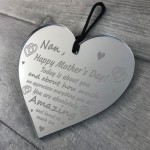 Mothers Day Gift For Nan Engraved Heart Special Nan Quote