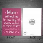 Funny Mothers Day Card From Son Daughter Rude Card For Mum