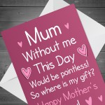 Funny Mothers Day Card From Son Daughter Rude Card For Mum