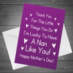 Mothers Day Card From Grandchildren Thank You Nan Poem