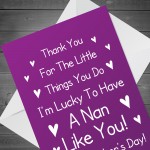 Mothers Day Card From Grandchildren Thank You Nan Poem