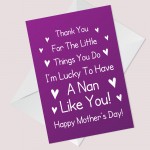 Mothers Day Card From Grandchildren Thank You Nan Poem