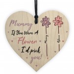 Personalised Wood Heart Gift For Mummy Birthday Mothers Day