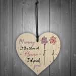 Personalised Wood Heart Gift For Mummy Birthday Mothers Day