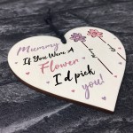 Personalised Wood Heart Gift For Mummy Birthday Mothers Day