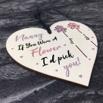 Personalised Wood Heart Gift For Nanny Birthday Mothers Day