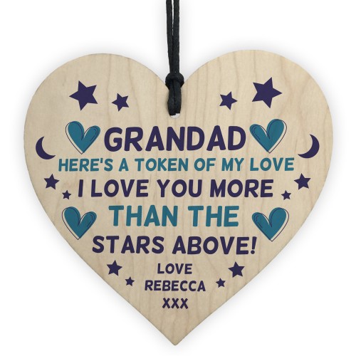 Personalised Gift For Grandad On His Birthday Fathers Day Heart