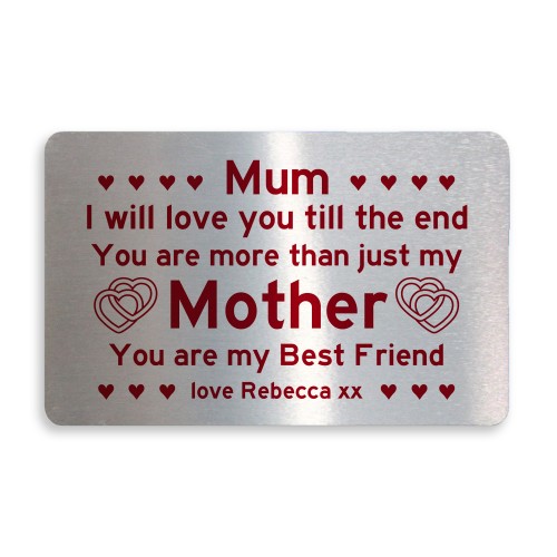 Personalised Mothers Day Birthday Gift For Mum Gift Son Daughter