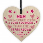 Personalised Wooden Heart Gift For Mum Mothers Day Birthday