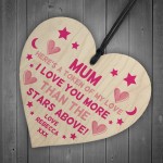 Personalised Wooden Heart Gift For Mum Mothers Day Birthday