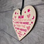 Personalised Wooden Heart Gift For Mum Mothers Day Birthday