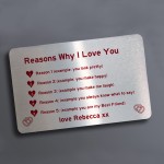 PERSONALISED Reasons Why I Love You Boyfriend Girlfriend