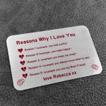 PERSONALISED Reasons Why I Love You Boyfriend Girlfriend