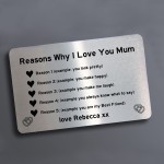 PERSONALISED Reasons Why I Love Mum Mothers Day Birthday Gift