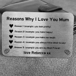 PERSONALISED Reasons Why I Love Mum Mothers Day Birthday Gift