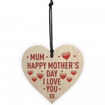 Happy Mothers Day Gift For Mum Novelty Wooden Heart Mum