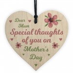 Mothers Day Gift For Mum Novelty Wood Heart Mother's Day Gift