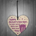 Mothers Day Wood Heart Gift For Nan Novelty Mother's Day Gift