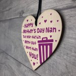 Mothers Day Wood Heart Gift For Nan Novelty Mother's Day Gift