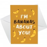 Funny Anniversary Card For Him Her BANANA Boyfriend Girlfriend