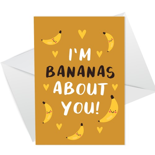 Funny Anniversary Card For Him Her BANANA Boyfriend Girlfriend