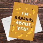 Funny Anniversary Card For Him Her BANANA Boyfriend Girlfriend