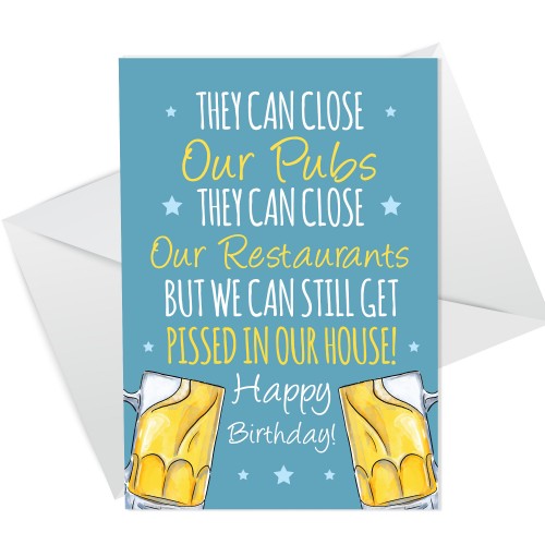 FUNNY Lockdown Birthday Card For Mum Dad Brother Sister