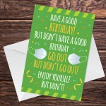 Funny LOCKDOWN Design Birthday Card For Mum Dad Brother