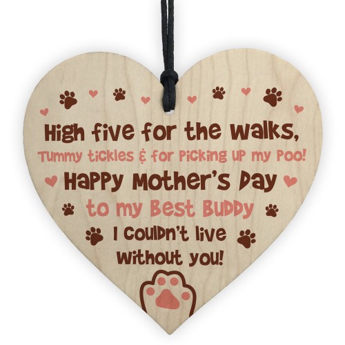 Funny Mothers Day Gift From The Dog Wood Heart Thank You Gift