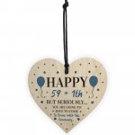 60th Birthday Funny Gift For Mum Dad Grandad Uncle Wood Heart