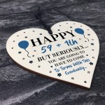 60th Birthday Funny Gift For Mum Dad Grandad Uncle Wood Heart