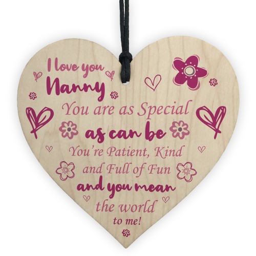 Nanny Gift For Mothers Day Novelty Heart Gift For Nanny 