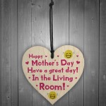 Funny Mothers Day Gifts Lockdown Wood Heart Gift For Mum