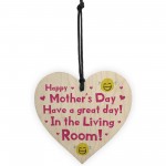 Funny Mothers Day Gifts Lockdown Wood Heart Gift For Mum