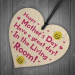 Funny Mothers Day Gifts Lockdown Wood Heart Gift For Mum