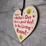 Funny Mothers Day Gifts Lockdown Wood Heart Gift For Mum